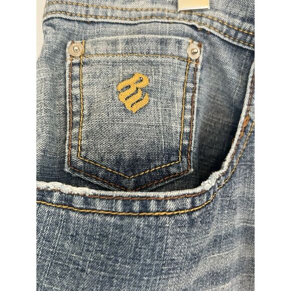Vintage Rocawear‎ Blue Denim Shorts Mens Size 40 Y2K Baggy Embroidered Oversized - Picture 3 of 13